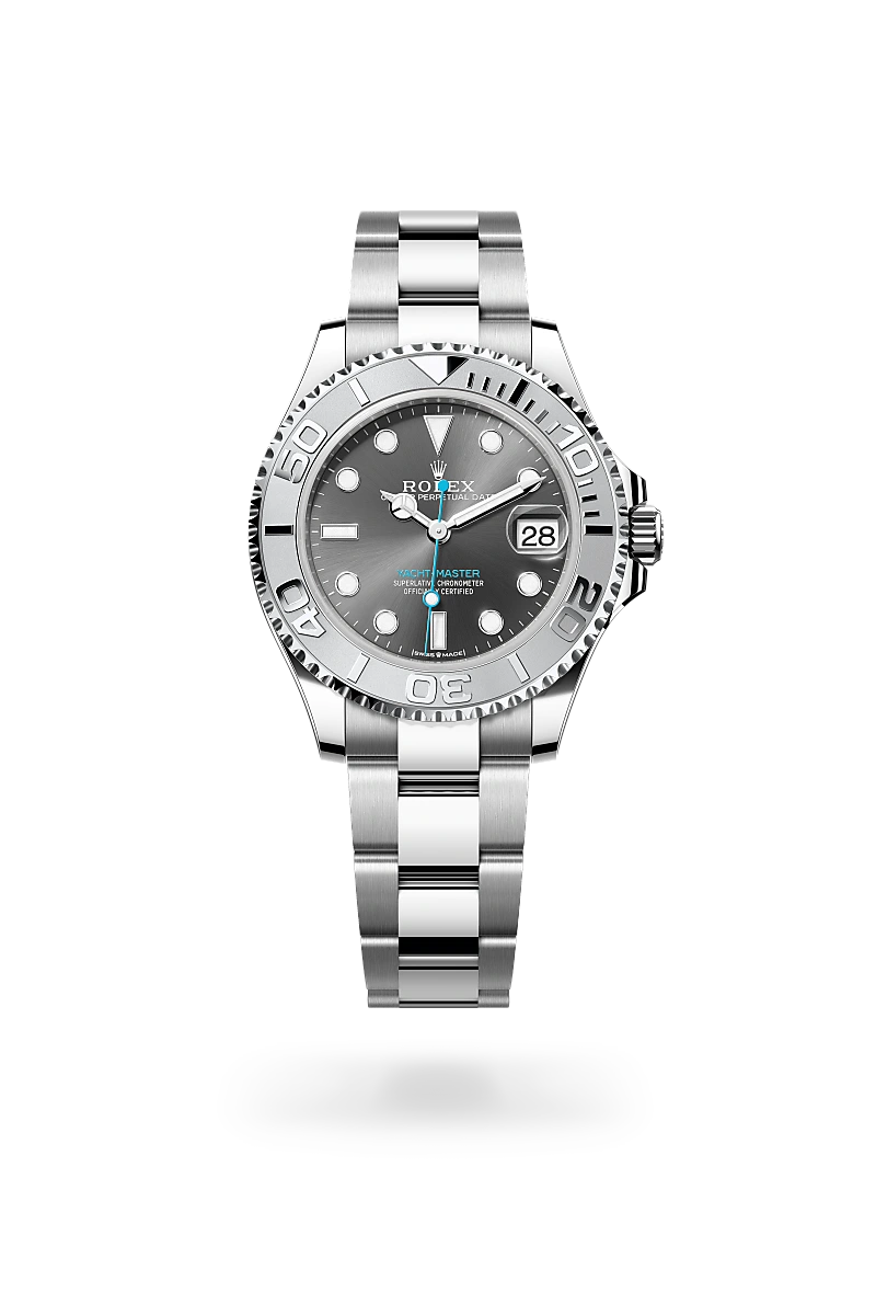 Rolex Yacht-Master 37 in Oyster, 37 mm, Edelstahl Oystersteel und Platin, M268622-0002 bei Hunke Uhren