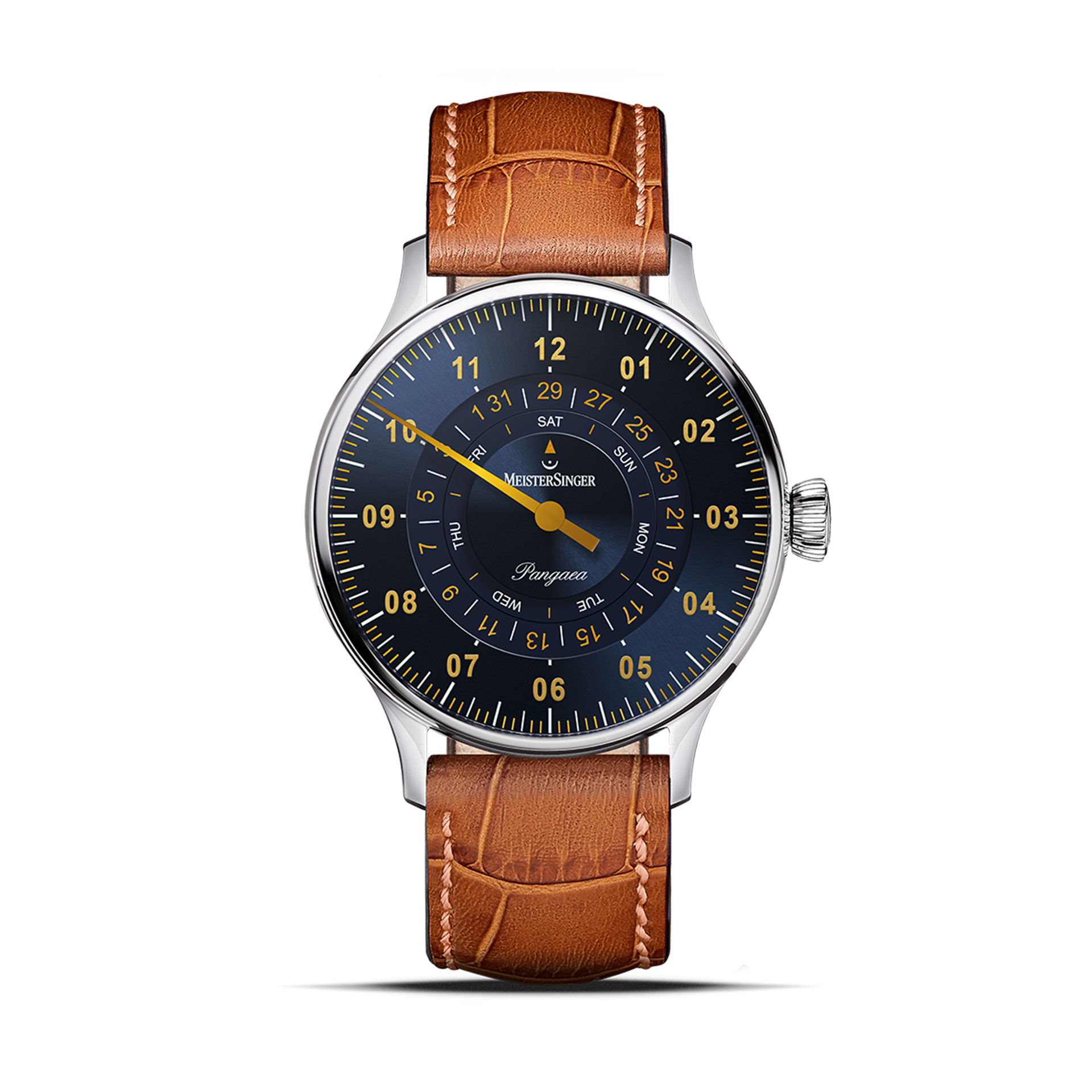 Pangaea Day Date - Stahlblau mit Gold