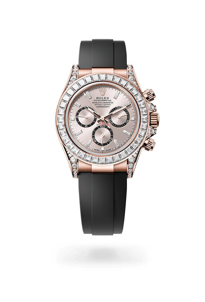 Rolex Cosmograph Daytona in Oyster, 40 mm, Everose-Gold mit Diamanten, M126535TBR-0002 bei Hunke Uhren