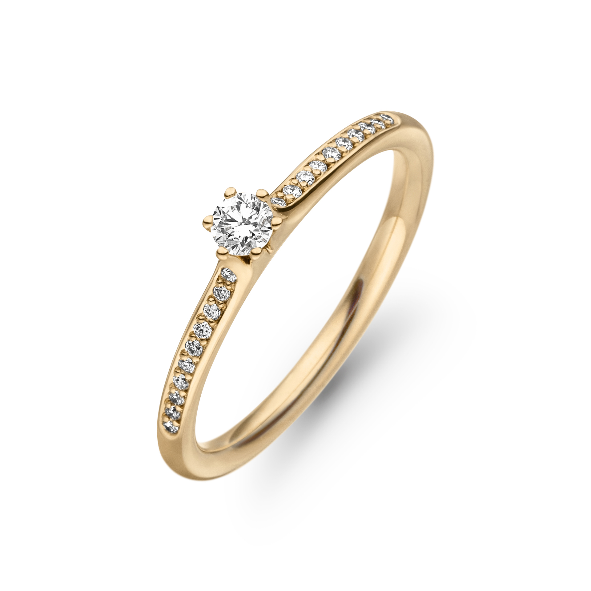 Ring Diva Solitaire Pavée