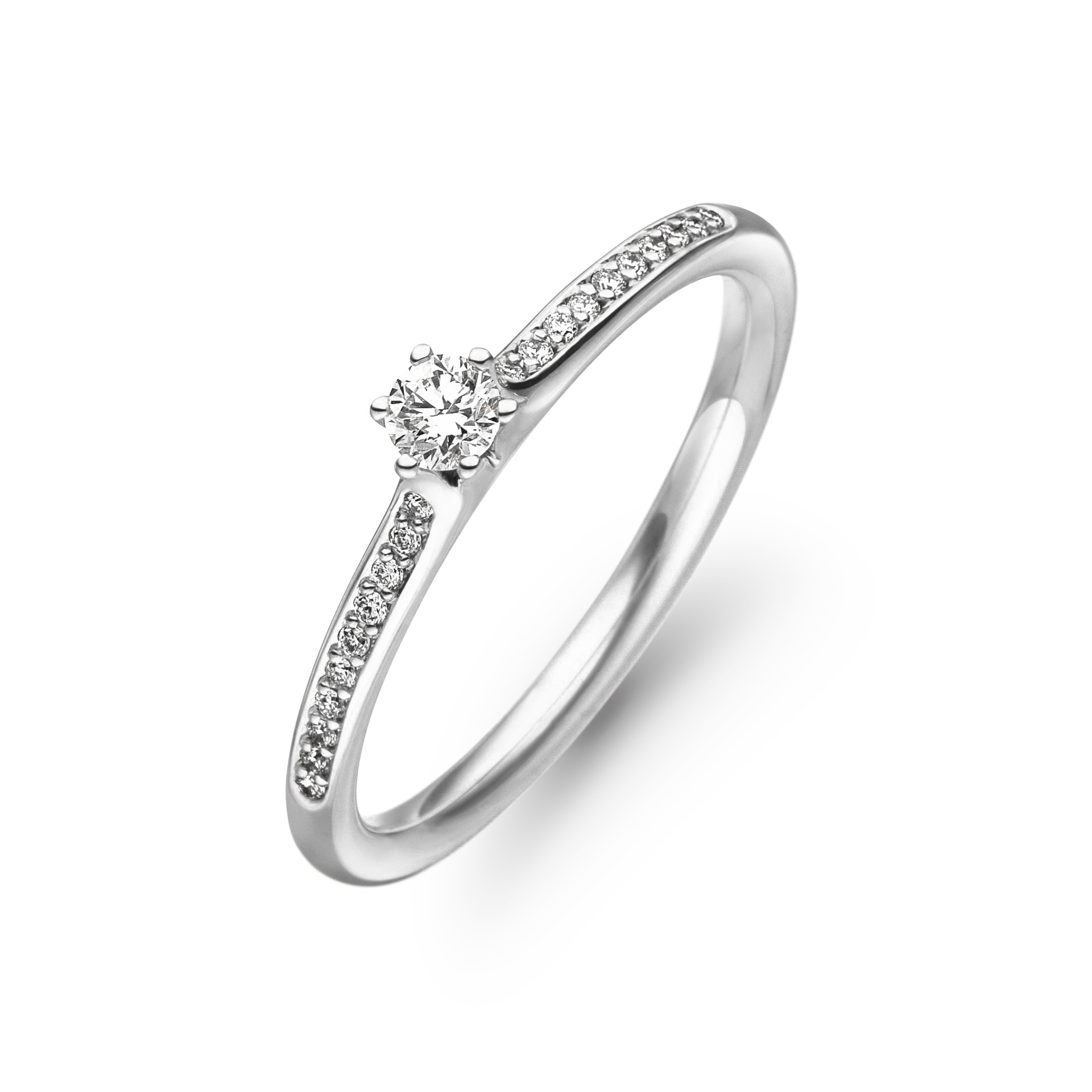 Ring Diva Solitaire Pavée