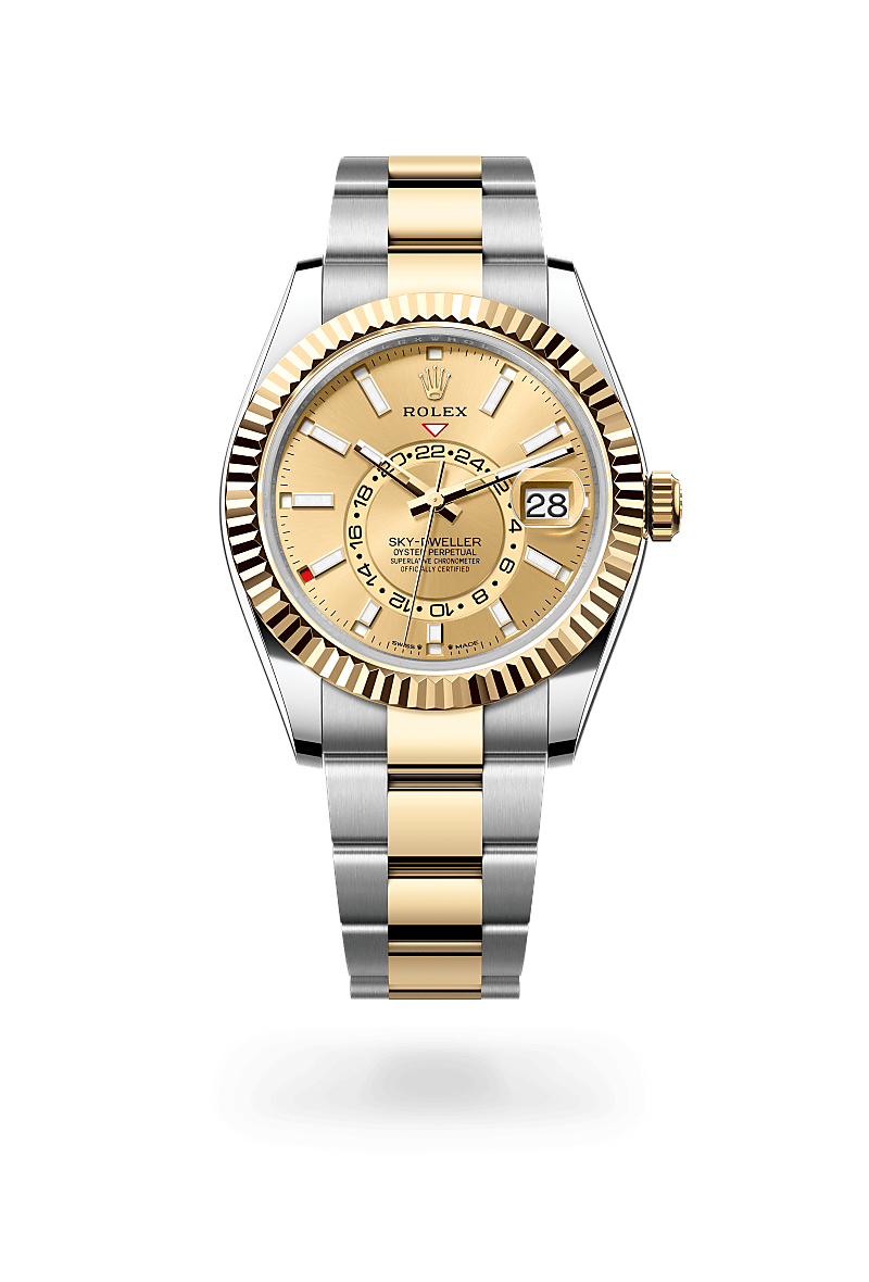 Rolex Sky-Dweller in Oyster, 42 mm, Edelstahl Oystersteel und Gelbgold, M336933-0001 bei Hunke Uhren