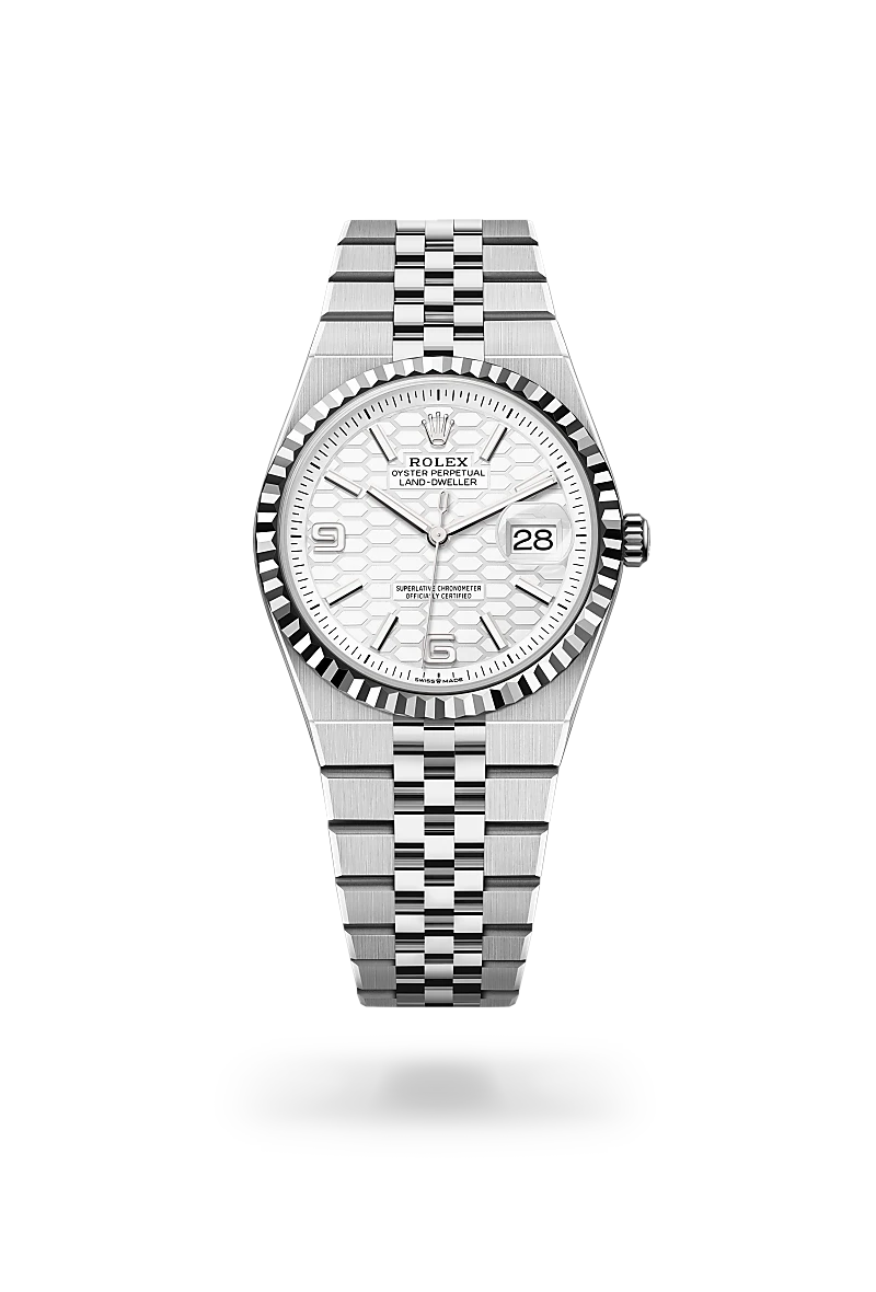 Rolex Land-Dweller in Rolesor weiß, M127234-0001– Hunke Uhren