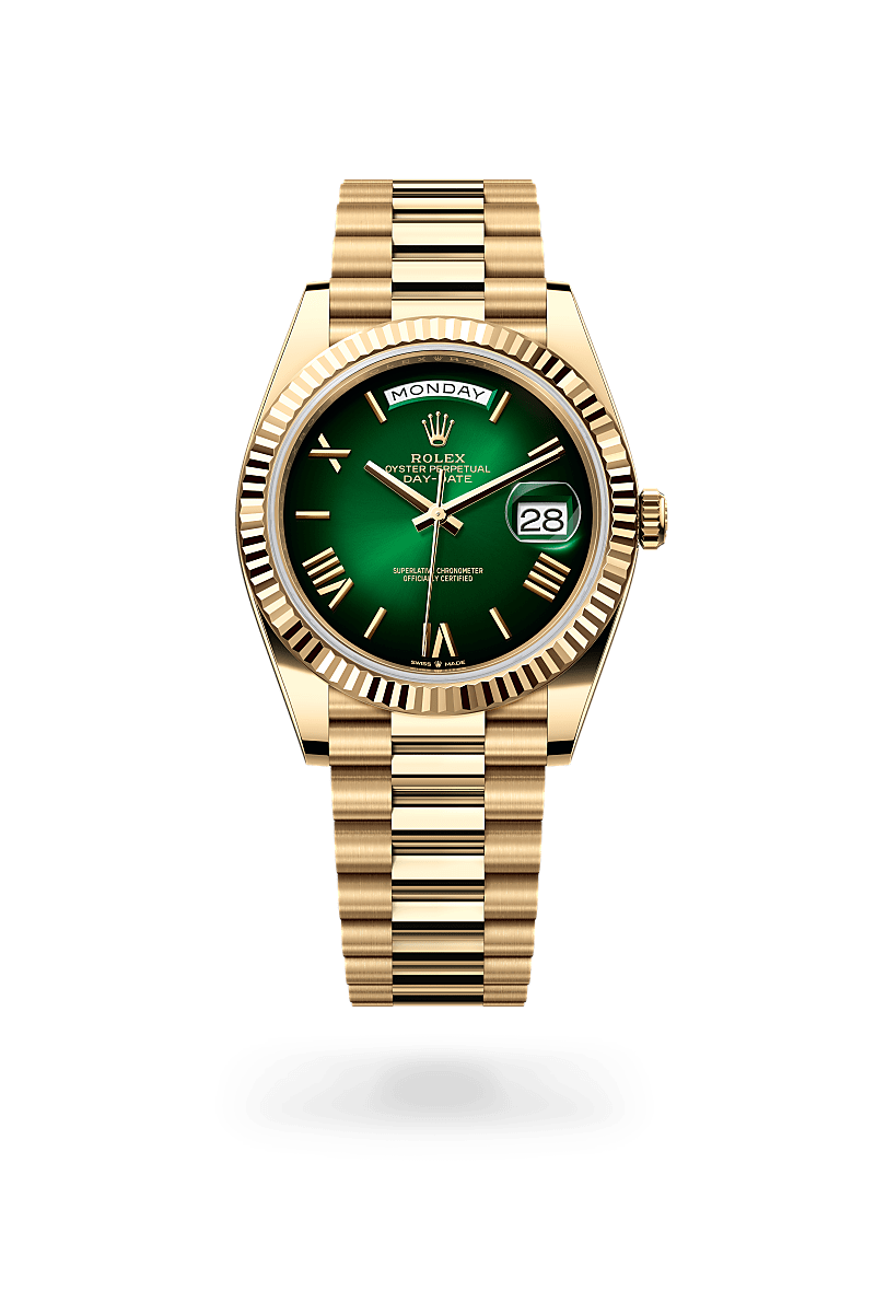 Rolex Day-Date 40 in Oyster, 40 mm, Gelbgold, M228238-0069 bei Hunke Uhren
