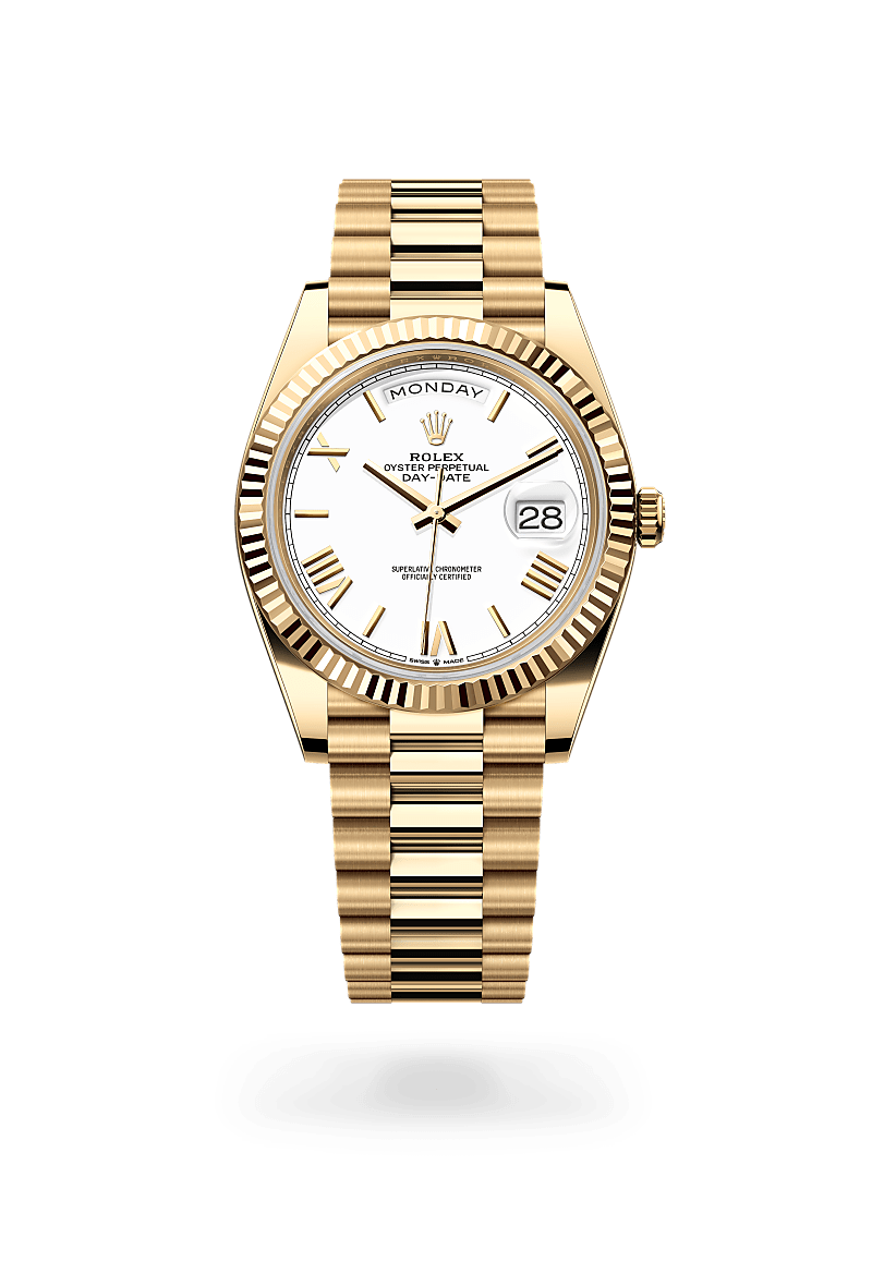 Rolex Day-Date 40 in Oyster, 40 mm, Gelbgold, M228238-0042 bei Hunke Uhren