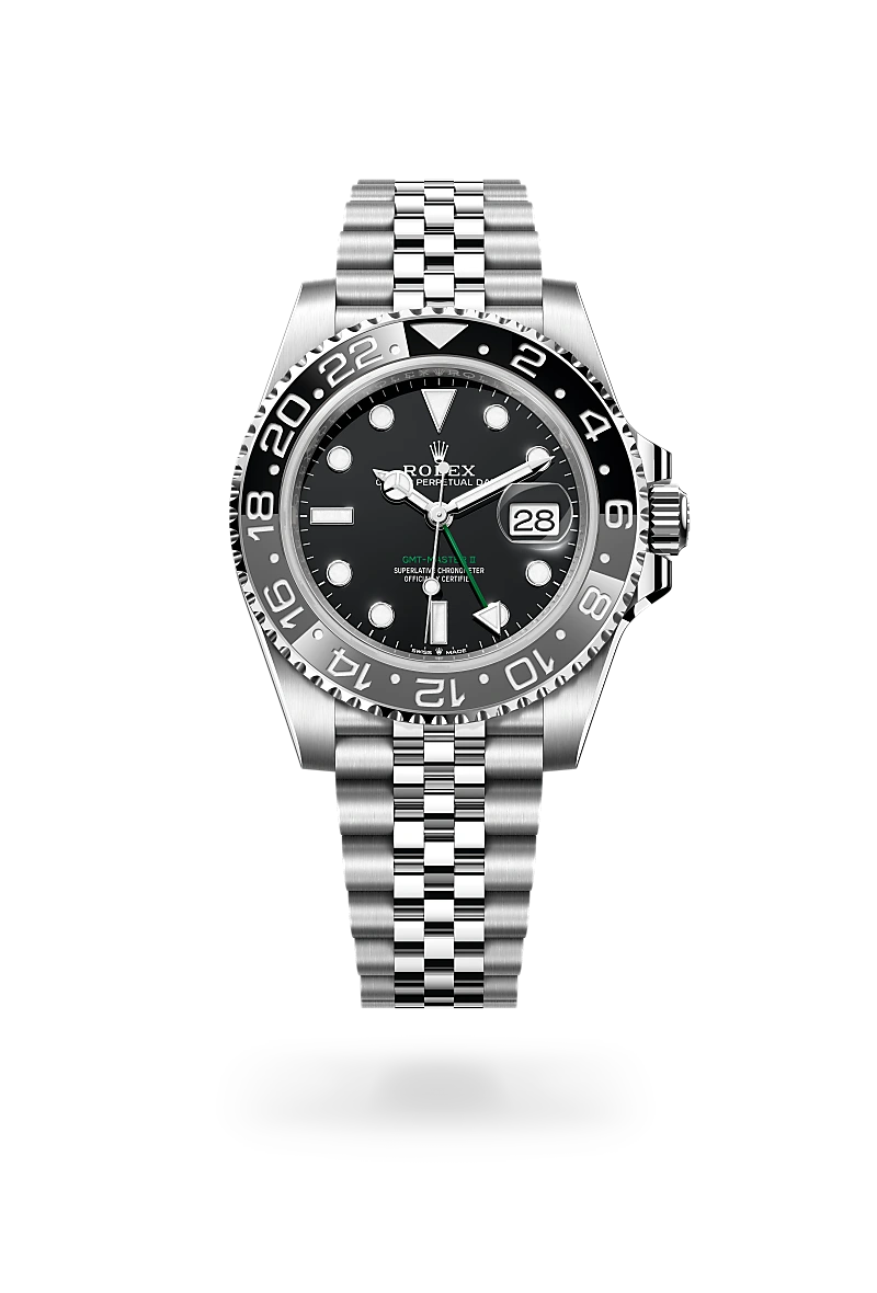 Rolex GMT-Master II in Oyster, 40 mm, Edelstahl Oystersteel, M126710GRNR-0003 bei Hunke Uhren