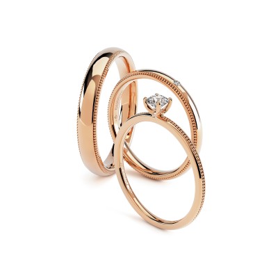 Trauring Art Déco Konkav Trauring Art Déco Konkav